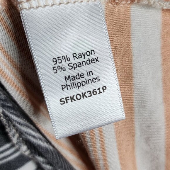 MARKET & SPRUCE Stitch Fix Blue Peach Striped Crossback Maxi Dress Womens MP - Picture 6 of 7